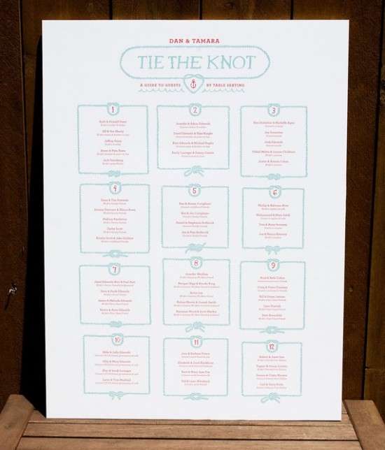Day-Of Wedding Stationery Inspiration and Ideas: Seating Charts via Oh So Beautiful Paper (12)
