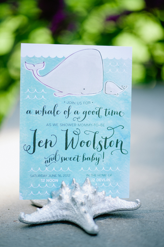 Peach + Turquoise Under the Sea Baby Shower Invitations