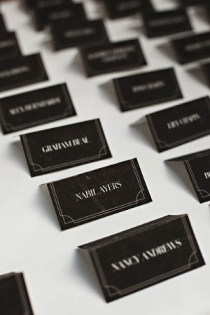 Day-Of Wedding Stationery Inspiration and Ideas: White on Black via Oh So Beautiful Paper (8)