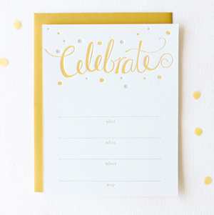 Celebrate Fill-in Invitations by Paper Lovely Press