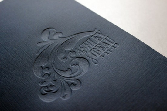 Classic Navy Debossed Wedding Invitations by Gretchen Berry Design Co. via Oh So Beautiful Paper (1)