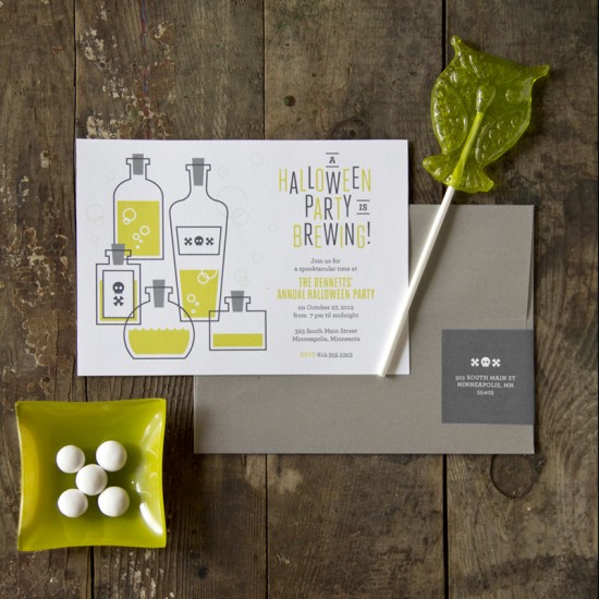 Halloween Brewing Party Invitations by A Splendid Party via Oh So Beautiful Paper (2)