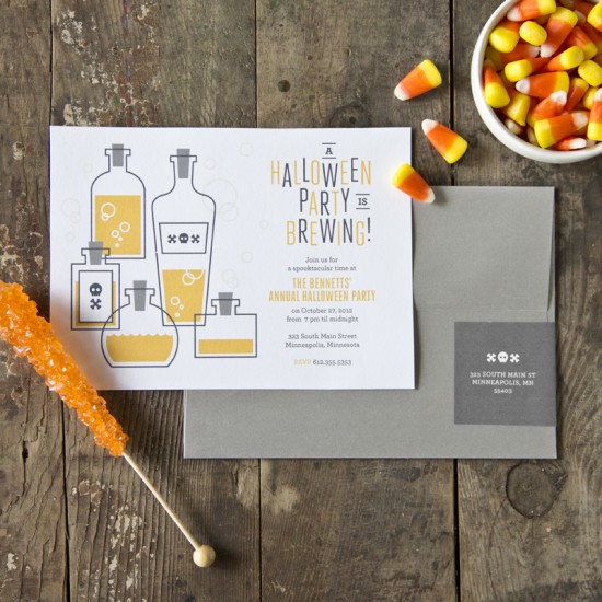 Halloween Brewing Party Invitations by A Splendid Party via Oh So Beautiful Paper (1)
