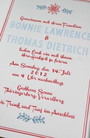 Hand-Illustrated Austrian Wedding Invitations by For the Love of Press via Oh So Beautiful Paper (9)