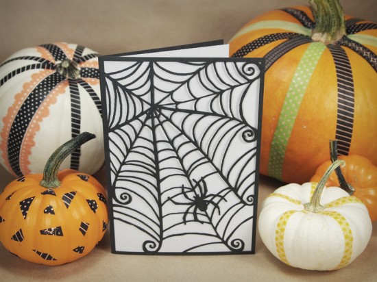Laser-Cut Halloween Cards by Alexis Mattox Design via Oh So Beautiful Paper (4)