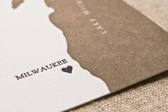 Letterpress Map Wedding Invitations by Laura Macchia and May Day Studio via Oh So Beautiful Paper (5)