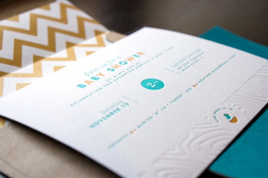 Modern Baby Shower Invitations via Oh So Beautiful Paper (6)