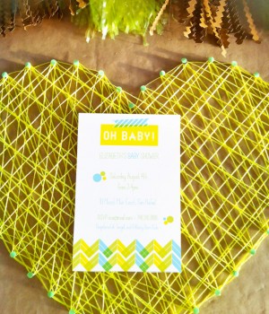 Neon Baby Shower Invitations by Yum Eventos via Oh So Beautiful Paper (8)