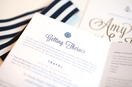 Ombre and Gold Foil Nautical Wedding Invitations by Carina Skrobeck Design via Oh So Beautiful Paper (10)