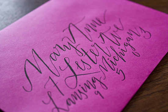 Molly Jacques Calligraphy via Oh So Beautiful Paper
