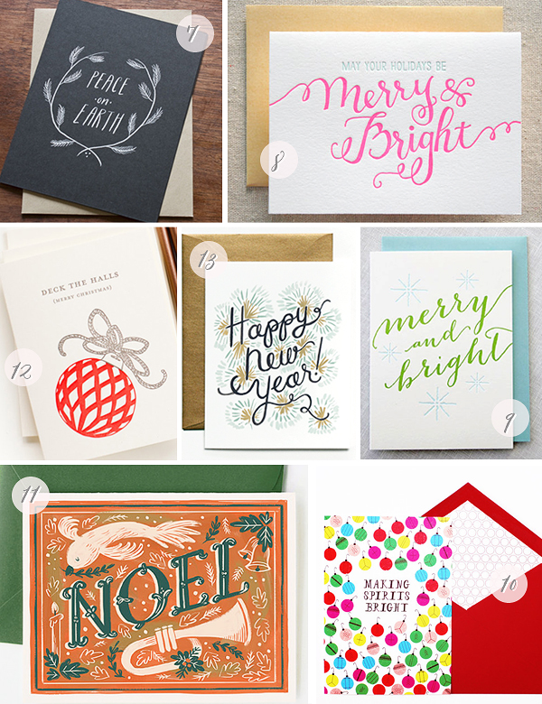 2012 Holiday Card Round Up via Oh So Beautiful Paper