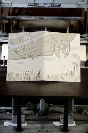 Airship Letterpress Graphic Novel by Angel Bomb Design via Oh So Beautiful Paper (8)
