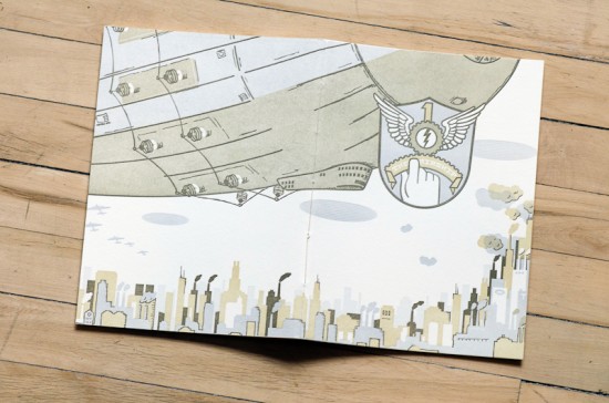 Airship Letterpress Graphic Novel by Angel Bomb Design via Oh So Beautiful Paper (4)