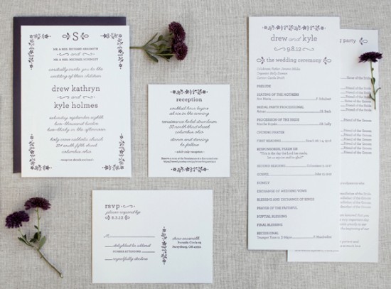 Fall Wedding Invitations by Arbor Corner Studio via Oh So Beautiful Paper (5)
