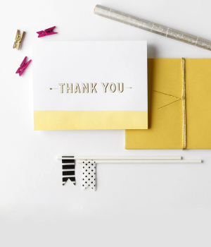 Fig. 2 Design Studio Thank You Cards via Oh So Beautiful Paper