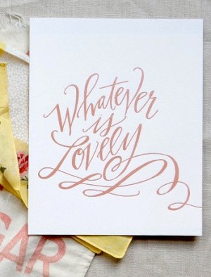 Lindsay Letters Calligraphy Stationery via Oh So Beautiful Paper
