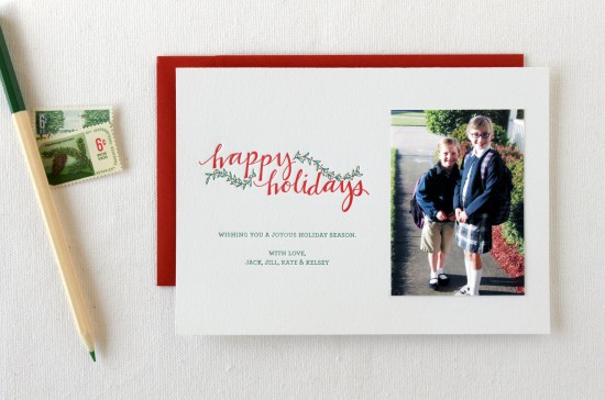 Paper Lovely Holiday Photo Card via Oh So Beautiful Paper