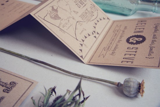 Country Inspired Wedding Invitations by Bridges and Eggs via Oh So Beautiful Paper (3)