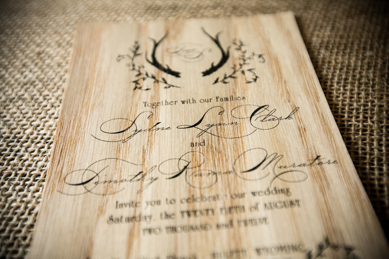 Sydney + Tim's Rustic Wood Wedding Invitations