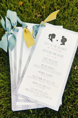 Day-Of Wedding Stationery Inspiration and Ideas: Silhouettes via Oh So Beautiful Paper (11)