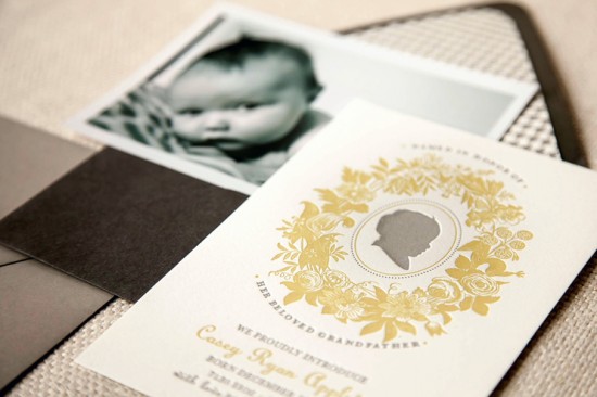 Silhouette Letterpress Baby Announcements by Kristen Ekeland via Oh So Beautiful Paper (7)