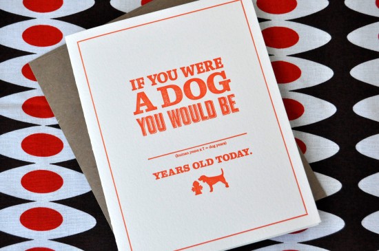 Dog Years Birthday Card by Farewell Paperie