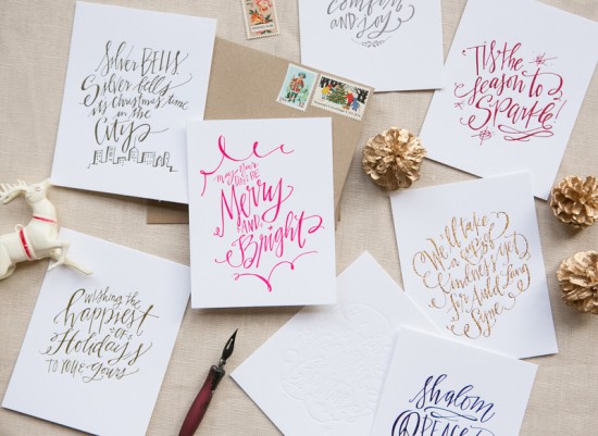 Lindsay Letters Calligraphy Stationery via Oh So Beautiful Paper (6)