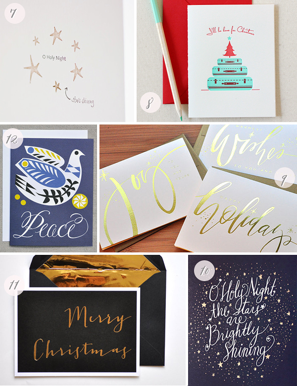 Holiday Card Round Up via Oh So Beautiful Paper