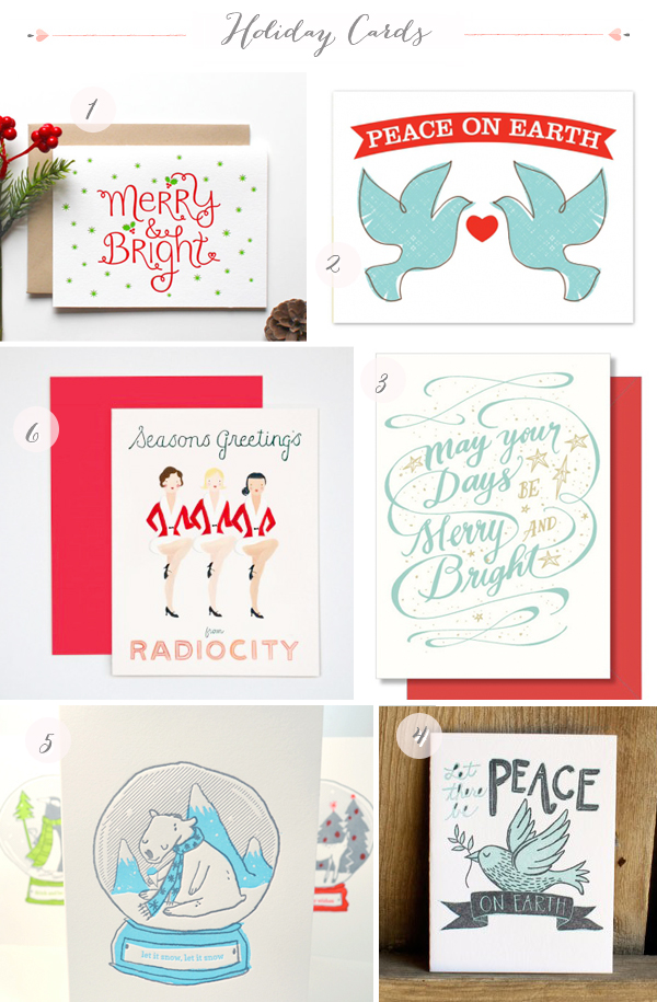 Holiday Card Round Up via Oh So Beautiful Paper