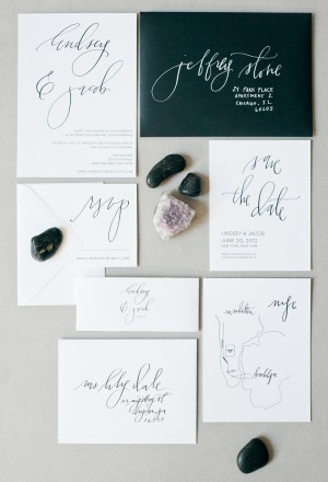 Calligraphed Wedding Invitation Collection by Hazel Wonderland via Oh So Beautiful Paper (2)