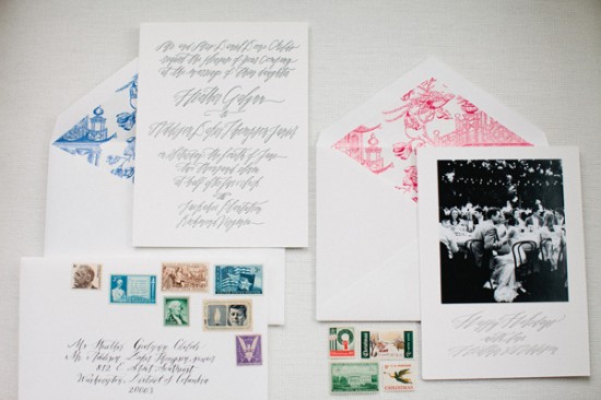 Creative Calligraphy Wedding Invitations and Holiday Cards via Oh So Beautiful Paper (1)