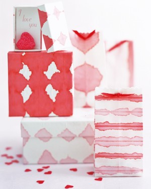 DIY Dip Dye Gift Wrap from Martha Stewart via Oh So Beautiful Paper