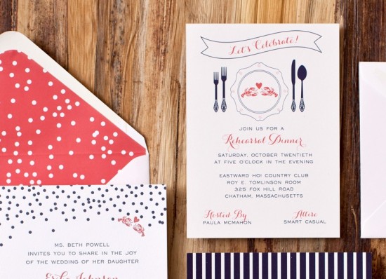 Nautical Wedding Invitations by Suite Paperie via Oh So Beautiful Paper (3)