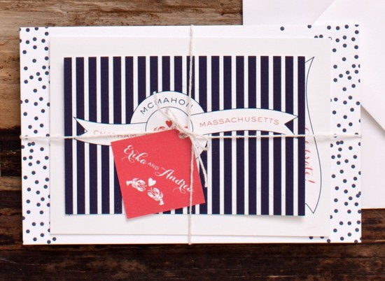 Nautical Wedding Invitations by Suite Paperie via Oh So Beautiful Paper (1)