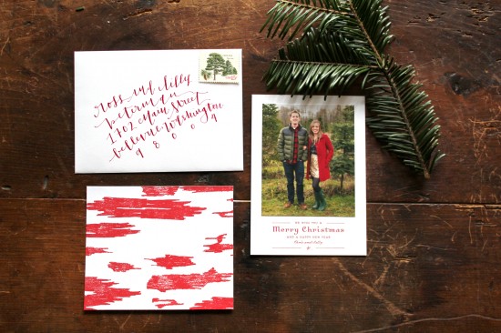 Ikat Custom Holiday Cards by La Happy via Oh So Beautiful Paper