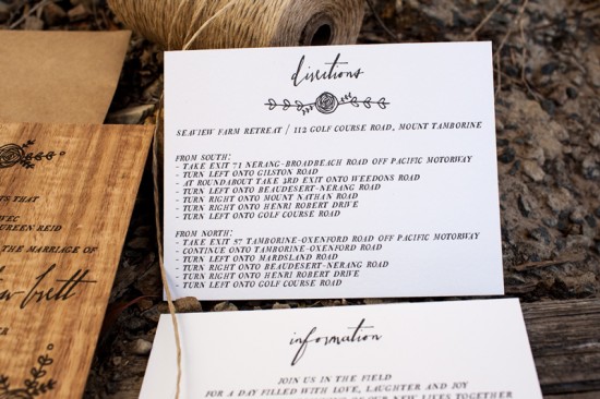 Letterpress Wood Wedding Invitations by Birds of a Feather via Oh So Beautiful Paper (2)