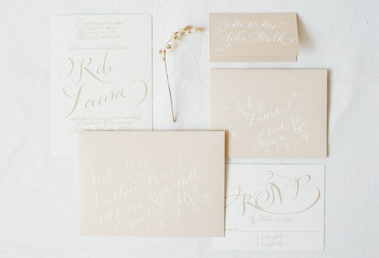 Calligraphed Wedding Invitation Collection by Hazel Wonderland via Oh So Beautiful Paper (9)