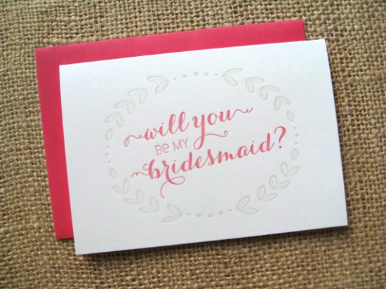 Will You Be My Bridesmaid Cards via Oh So Beautiful Paper (8)