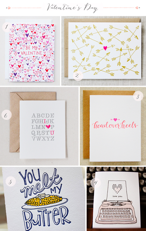 Seasonal Stationery: Valentine's Day Card Round Up via Oh So Beautiful Paper