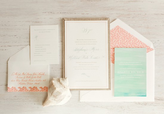 Tropical Wedding invitations by Atheneum Creative via Oh So Beautiful Paper (2)