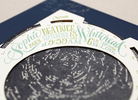 Constellation Starfinder Letterpress Birth Announcements by Ladyfingers Letterpress for Oh So Beautiful Paper (13)