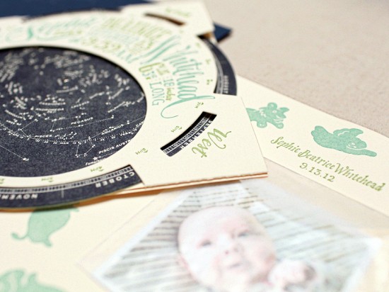 Constellation Starfinder Letterpress Birth Announcements by Ladyfingers Letterpress for Oh So Beautiful Paper (5)