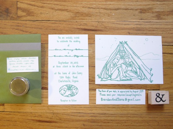 Hand-Lettered Wedding Invitations by Jesse Wells via Oh So Beautiful Paper (1)