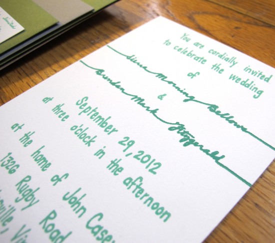 Hand-Lettered Wedding Invitations by Jesse Wells via Oh So Beautiful Paper (3)