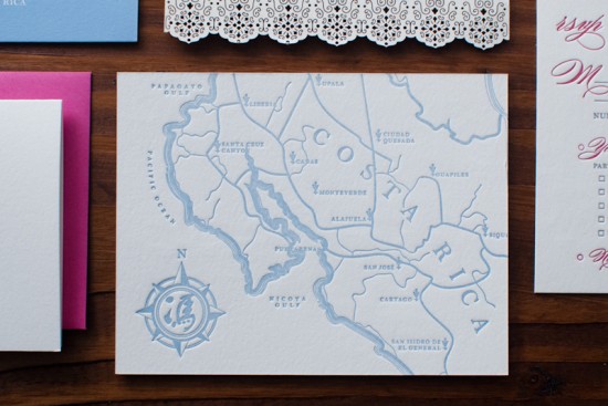 Illustrated Map Destination Wedding Invitations by Heritage+Joy via Oh So Beautiful Paper (5)