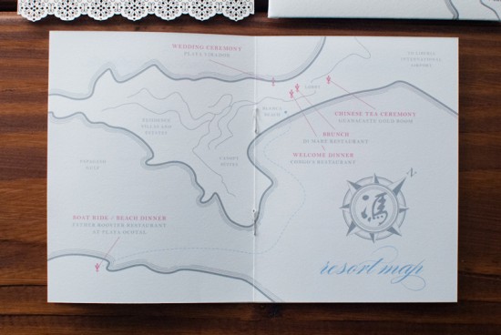 Illustrated Map Destination Wedding Invitations by Heritage+Joy via Oh So Beautiful Paper (6)