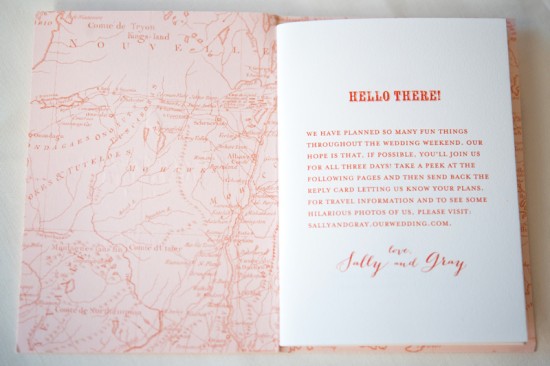 Map Travel-Inspired Destination Wedding Invitations by Gus & Ruby Letterpress via Oh So Beautiful Paper (5)
