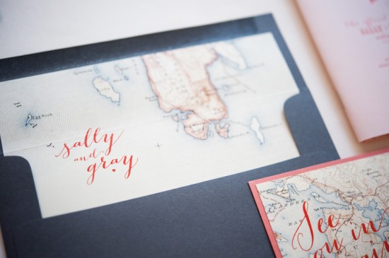Map Travel-Inspired Destination Wedding Invitations by Gus & Ruby Letterpress via Oh So Beautiful Paper (8)