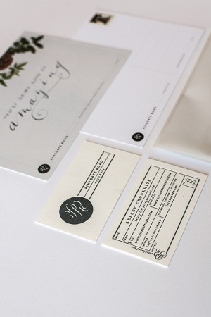 Modern Hand-Lettered Black and White Business Cards by Pinegate Road Designs via Oh So Beautiful Paper (1)