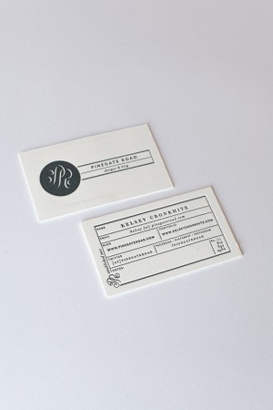 Modern Hand-Lettered Black and White Business Cards by Pinegate Road Designs via Oh So Beautiful Paper (3)